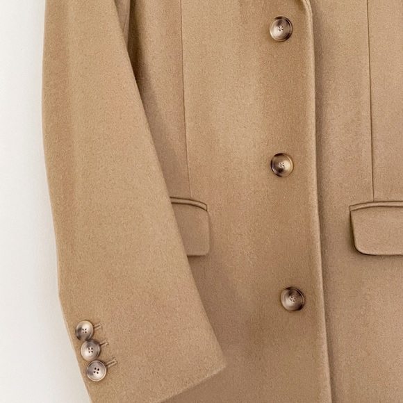 Sandro - Men’s - Beige / Caramel Wool Coat - Picture 3 of 7